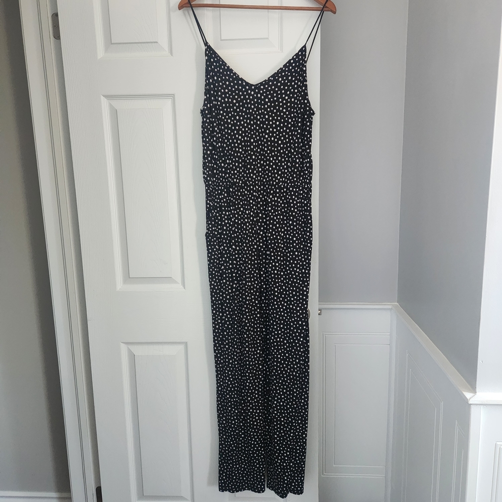 H&M Black and White Polka Dot Jumpsuit